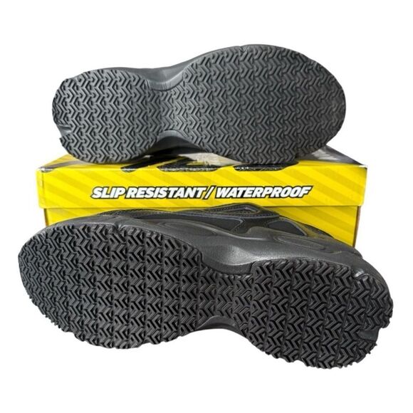 Fila Lateshift Black Slip Resistant Waterproof Memory Foam Men’s Work Shoe XWide - Picture 7 of 16